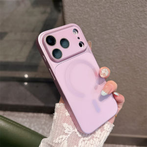 Ốp Điện Thoại iPhone 17 Pro Max 16 15 14 13 Pro Mạ Màu Kẹo Ngọt Bảo Vệ Ống Kính Camera Hỗ Trợ Sạc Không Dây Tương Thích Với Magsafe