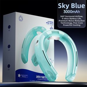 Portable Neck Fan USB Kitchen Leafless Air Conditioning Mini Fan Hanging Neck Fan No Leaf Personal Fan Home Use Fan