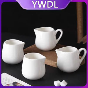YWDL | YWDL 50/100/220ML Ceramic Milk Jug Espresso Coffee Cream Jugs Kitchen Sauce Cup Serving Pitcher White Heat-resistant Milk Cup