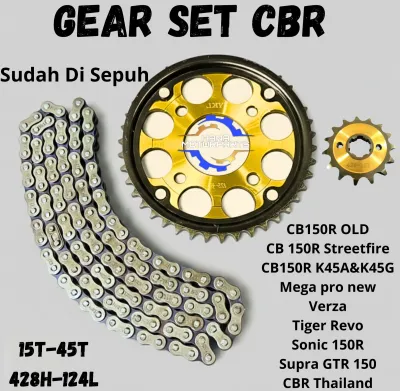 Gear Paket Cbr 150R New Old Streetfire Gear CBR Street fire set Gir Set Girset CBR 150R Megapro Verza Tiger Sonic Vixion Baja Titanium