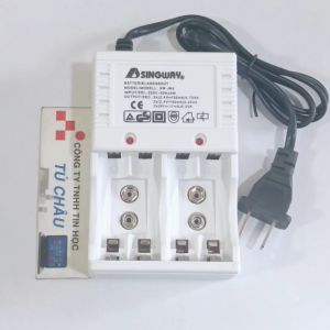 Bộ sạc Pin SINGWAY Battery Charger / Cho Pin loại AA / AAA (Khay 4 Viên) / Pin 9V (Khay 2 Viên)