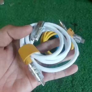 Cáp sạc nhanh 100W dây silicon to tròn siêu bền nhiều màu sắc sáng đẹp có đầu USB ra TYPE C/ Lightning/ Micro