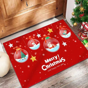VIKAMA Christmas Entrance Door Mats Floor Friction Mats Bathroom Absorbent And Anti-Slip Mats Home Decoration Mats
