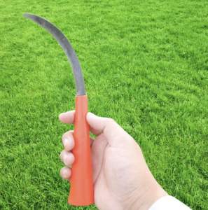 เคียวดายหญ้า (มีดโค้ง) คม น้ำหนักเบา ใช้แรงน้อย นำเข้าจากไต้หวัน