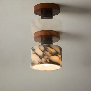 FANZHEN | French Antique Style Natural Marble Ceiling Light