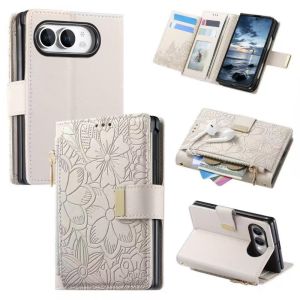 LS | Leather Wallet Phone Case For iPhone Ultra iPhoneUltra Luxury Zipper Dual Card Slots Card Holder Flip Stand Full Cover Bag Funda