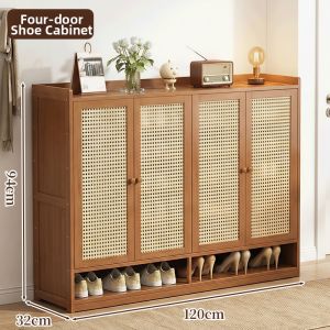 MINGZHIYIFAN | Sturdy Dustproof Space-Saving Bamboo Shoe Rack