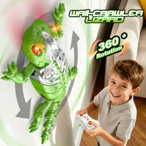 Wall Crawler Gecko remote-controlled gecko that crawls along walls and ceilings with glowing LED eyes with remote control realistic movements for children aged 4 and up
