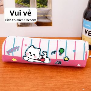 West Highland Terrier Hoạt Hình Hộp Đựng Bút Chì Túi Dây Kéo Bền Đẹp Đồ Dùng Học Tập Tổ Chức Cho Trẻ Em Học Sinh Túi Bảo Quản Dung Tích Lớn