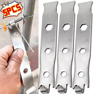 Feelife 5Pcs Fence Wire Twisting Tools Stainless Steel Wrench Heavy Duty Tensioning Tool for Garden Binding Wire Fence Twisting Fastener