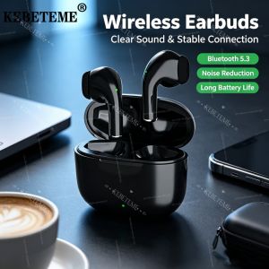 KEBETEME Bluetooth 6.0 Earphones In Ear Wireless Headphones HiFi Stereo Noise Reduction Waterproof Earbuds Sports Headsets