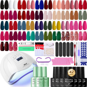 42pcs Nail Gel Set Gift Box 42 Color DIY Holiday Party Nail Art Newbie Friendly Nail Salon Same Style Light Relax Gel Set