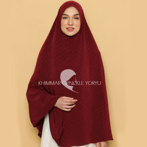 Khimar Jumbo Crinkle Yoryu Sleting Zipper Terbaru 2022 / Khimar Jumbo Instan Crinkle Yoryu Sleting Zipper / Khimar Jumbo Terbaru 2022
