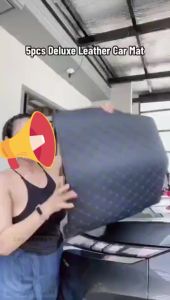 รถพื้นเสื่อ ฟรีไซส์ ใส่ได้กับรถทุกรุ่น หนังปู่ อย่างดี (1ชุด5ชิ้น) สําหรับรถเก๋ง รถกระบะ 4ประตู