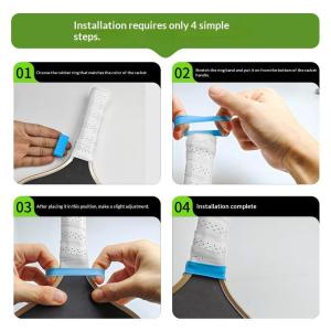 9Pcs/Set Anti-slip Pickleball Paddle Racket Grip Bands Tennis Racquet Secures Silicone Overgrip Ring Handle Closure Grip Strap