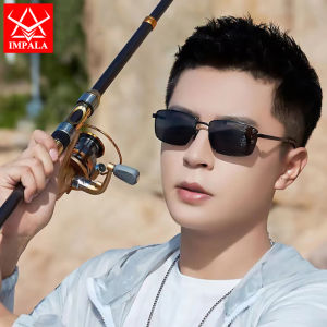 IMPALA PG2036W Fashion Auto Change Color Polarized Sunglasses for Men and Women Anti Glare UV400 Lens Photochromic Driving Fishing Sunglasses