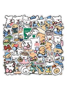 Waterproof Non-Stick Adhesive Dog Stickers Cute Maltese Line Art for iPad Tablet Notebook Guitar Helmet Decorative Stickers