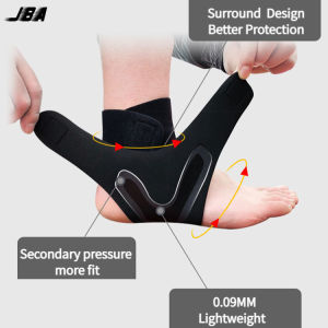 JBA Ankle Support Guard A Pair Elastic Adjustable Breathable Moisture-Wicking Ankle Guard For Basketball Volleyball Badminton Workout