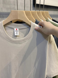 Loose Fit Pure Cotton Short Sleeve Mens T-Shirt Breathable Comfortable Summer Fashion Basic round Neck Top for All Ages