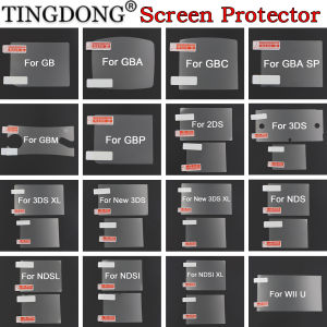 1-10set Top Bottom Clear Protective Film For GB GBA GBC GBM GBP 2DS 3DS XL NEW 3DS XL NDS NDSL NDSI XL WII U Screen Protector