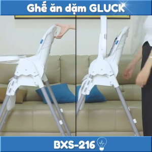 Ghế ăn dặm cho bé Gluck BXS-216 ghế ăn đa năng gấp gọn tiện lợi cho bé ngồi tập ăn thoải mái