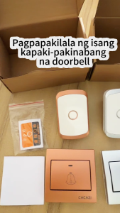 Drill-Free Doorbell 36 Melody Choices Quick Mount Replaceable Battery Wide Coverage Alert