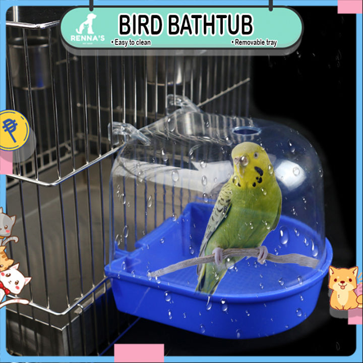 Bird Bath, Automatic Parrot Bath with Faucet Shower Head Bird Shower Bathtub Bird Bath Sink for Small Birds Parrot Parakeets Cockatiel Conure Swimming Pool