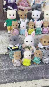 Dollhouse 1:12 Scale Forest Family Bunny Duck Reindeer Baby Animal Living Room Set Miniature Furniture Pretend Play Girls Gifts