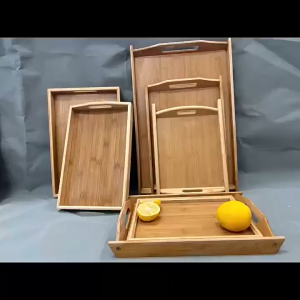 MEILKEA 1 pc Japanese Style Mulit-purpose Tea Tray Wooden Breakfast Serving Trays/Craft Plain Wood/organize