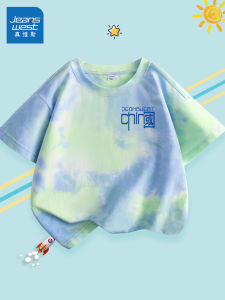 Áo Thun Cotton Nam Mùa Hè 2025 Áo Thun Tay Ngắn Thắt Nơ Cho Bé Trai Thương Hiệu Thời Trang Trẻ Em Mới Về Áo Thun Cotton Nguyên Chất