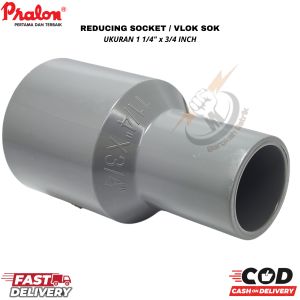 Vlok Sok 1¼" x 3/4" inch AW(MEREK PRALON)/ Reducer Sock 1¼" x 3/4"inch /  Plok Sok / Turunan PVC sok