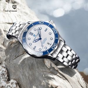 Đồng Hồ Lặn Tự Động Cao Cấp Pagani Design 2025 Dành Cho Nam Máy Cơ NH35 Mặt Kính Sapphire Chống Phản Chiếu Khả Năng Chống Nước 10ATM Chất Liệu Thép Không Gỉ