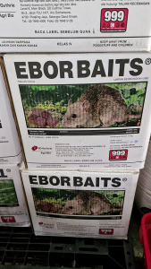 EBOR BAITS Racun tikus 50g/100g/250g/500g/1kg warfarin tikus mondok rats rumah kebun dapur kedai makan office industry kilang factory home