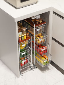 Corner Pull-out Kitchen Shelving Unit Multiple Layers