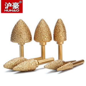 HUHAO 6mm Shank หัวเพชร 60 มม.ยาวแฟ้มโรตารี่เหล็กเหล็ก Burr ภาษาโปลิชคําบิตสําหรับหินเครื่องบดอิเล็กทรอนิกส์เครื่องมือ