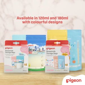 Pigeon 25 bags Breastmilk Storage Bags 120ml Holiday Series / 180ml Animal Series