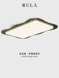 Modern Minimalist Living Room Ceiling Lamp 2024 New Arrival Zhongshan Lamp Super Bright Eye Protection Walnut Color Book Room Bedroom Light