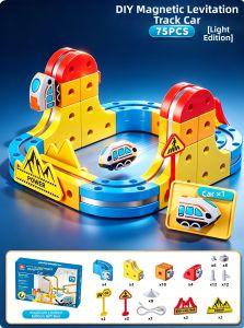 BABYSHOME | Magnetic Railway Construction Toy Educational