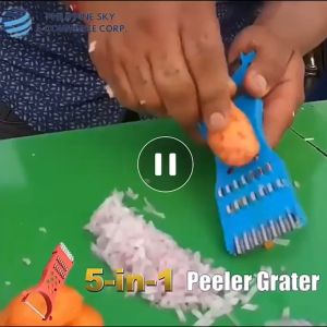SKY E-COMMERCE CO.Ltd COD Kitchen 4-Piece Scissors Peeler Scraper Fruit Knife 4 in 1 Multifunctional Chicken Bone Scissors