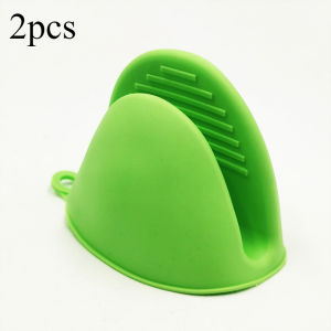 2pcs Thicken Baking Silicone Oven Mitts Microwave Oven Glove Heat Insulation Anti-slip Bowl Pot Clips Kitchen Gloves