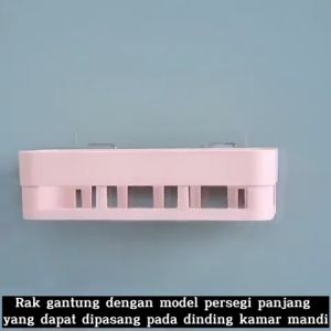 Rak Kamar Mandi Dapur Tempel Dinding / Tempat Penyimpanan Sabun Shampoo / Rak Kamar Mandi