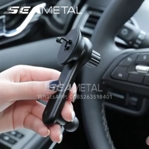 SEAMETAL Car Mobile Phone Holder Car Air Outlet Clip Holder Navigation Bracket Hook Type Gravity Structure Super Stable