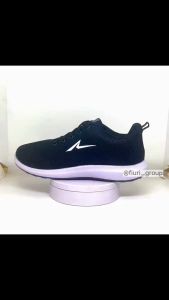 FIURI - ANDO - Pino 33-43 Hitam Putih - Sepatu Kets Pria - Sepatu Sneakers Pria - Sepatu Olahraga Sport Pria - Sepatu Casual Kanvas - Sepatu Jogging Lari Fitness Gym Senam Pria - Sepatu Sekolah Bertali SMP SMA