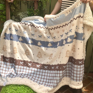 Adorable Leopard Print Cat Thickened Lamb Velvet Blanket Skin-friendly Milk Velvet Double-sided Velvet Warm Cover Blanket