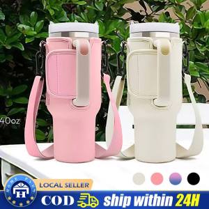 Stanley 40oz Tumbler Cover Handle Water Bottle Holder with Adjustable Shoulder Strap Water Bottle Carrier Bag