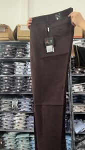 KHATOCO SALE - Quần Khaki Khatoco Màu Nâu Sẫm Quần kaki nam Form Regular Cotton Cao cấp