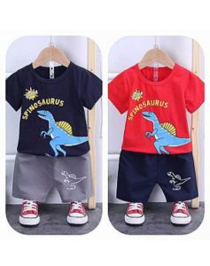 Setelan Anak Laki-Laki Dino Red LBS460