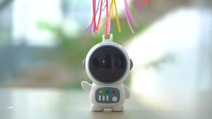 I TECH Cartoon Cute Astronaut Leafless Small Fan Lanyard Portable Outdoor Handheld Desktop USB Children Student Mini Fans
