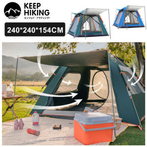 Outdoor 8-12 Person Tent Set Automatic Camping Tent Backpack Tent Outdoor Waterproof Camping Tent Waterproof Camping Tent Original Family Tent Two Bedroom and One Living Room Tent