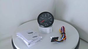 RHAXEL 52mm (2) Fuel Level Gauge 0-190ohm 240-33ohm for Car Vessels with 7 Colors Backlight 12V 24V